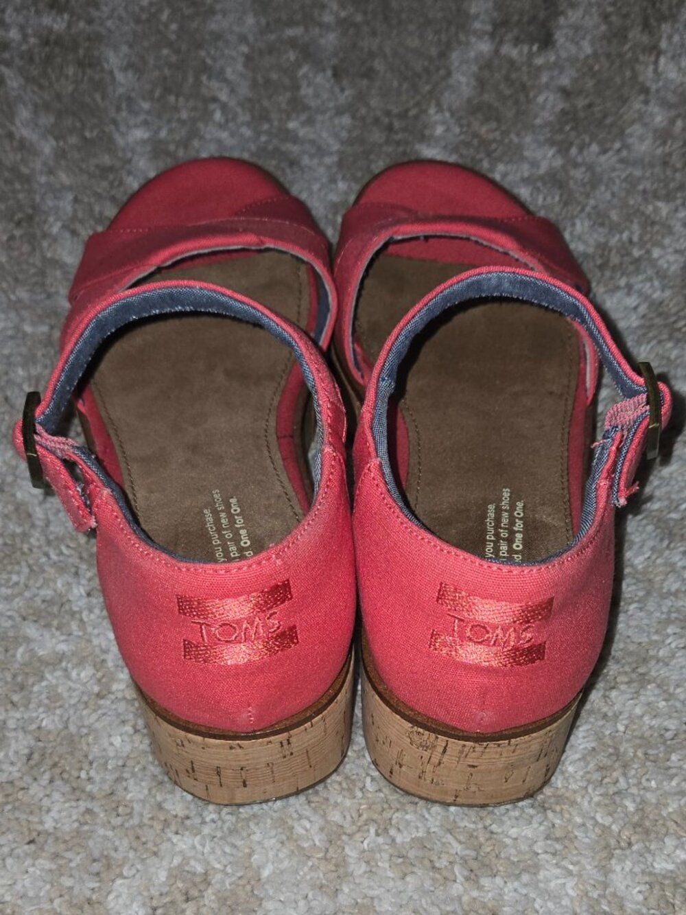 Toms Platform Wedge Sandal Size 9 - Picture 3 of 5